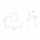 Oltens Gulfoss uchwyt na papier toaletowy grafit 81103400