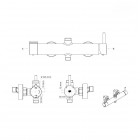 Oltens Molle zestaw prysznicowy ścienny z deszczownicą chrom 36504100