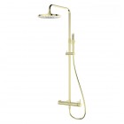 Oltens Molle zestaw prysznicowy ścienny z deszczownicą złoty połysk 36504800
