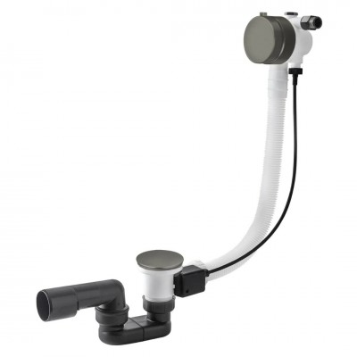 Vicario przelew wannowy z napełnianiem 100 cm grafit szczotkowany 346M/100/SG