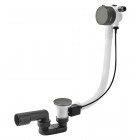 Vicario przelew wannowy z napełnianiem 100 cm grafit szczotkowany 346M/100/SG