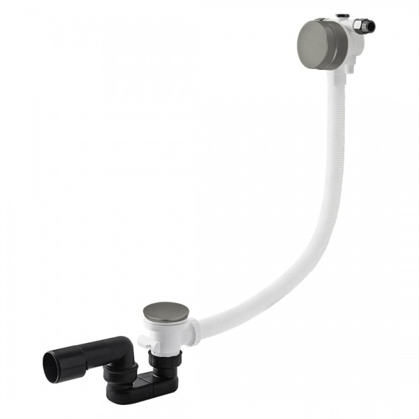 Vicario przelew wannowy klik klak z napełnianiem 70 cm grafit szczotkowany 366C/70/SG