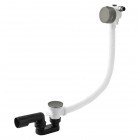 Vicario przelew wannowy klik klak z napełnianiem 70 cm grafit szczotkowany 366C/70/SG