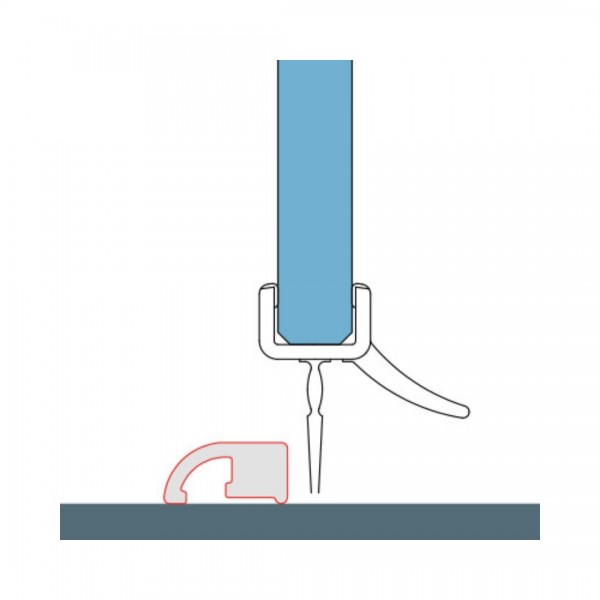 Sanswiss Zestaw listwa progowa czarny mat S.ANE.06