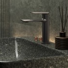 Vedo Aletta Grafite bateria umywalkowa stojąca bez korka grafit szczotkowany VBA5001/SG