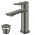 Vedo Aletta Grafite bateria umywalkowa stojąca z korkiem klik klak grafit szczotkowany VBA5001/C/SG