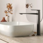 Vedo Aletta Grafite bateria umywalkowa wysoka stojąca bez korka grafit szczotkowany VBA5003/SG