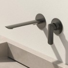 Vedo Aletta Grafite bateria umywalkowa podtynkowa wylewka 19,5 cm bez korka grafit szczotkowany VBA5012/SG