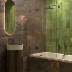 Vedo Aletta Grafite bateria umywalkowa podtynkowa wylewka 19,5 cm z korkiem klik klak grafit szczotkowany VBA5012/C/SG