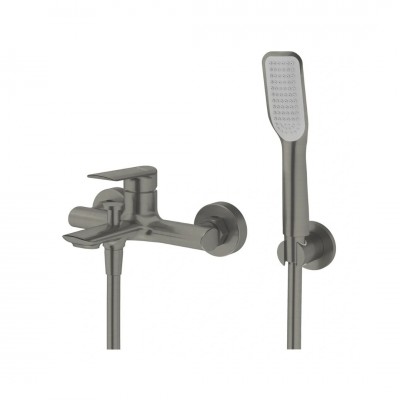 Vedo Aletta Spazzo bateria wannowa ścienna z zestawem natryskowym grafit szczotkowany VBA5006/S/SG
