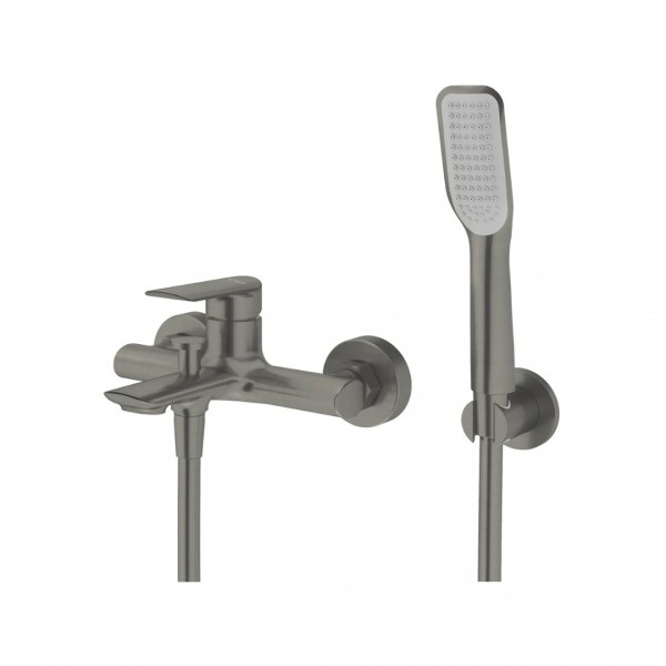 Vedo Aletta Spazzo bateria wannowa ścienna z zestawem natryskowym grafit szczotkowany VBA5006/S/SG
