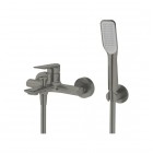 Vedo Aletta Spazzo bateria wannowa ścienna z zestawem natryskowym grafit szczotkowany VBA5006/S/SG