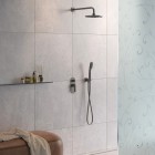 Vedo Aletta Grafite zestaw prysznicowy podtynkowy III deszczownica 25 cm grafit szczotkowany VBA5223/25/SG