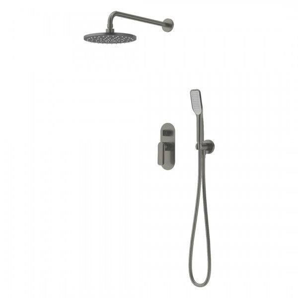 Vedo Aletta Grafite zestaw prysznicowy podtynkowy III deszczownica 25 cm grafit szczotkowany VBA5223/25/SG