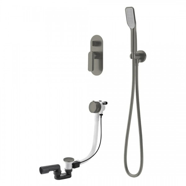 Vedo Aletta Grafite zestaw wannowy podtynkowy I grafit szczotkowany VBA5241/SG