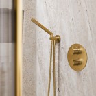 Omnires kolanko do słuchawki prysznicowej złoty szczotkowany T87GLB