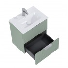 Elita Meble Street Plus zestaw łazienkowy 50 cm umywalka z szafką zielony mat RE020500101470