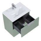 Elita Meble Street Plus zestaw łazienkowy 50 cm umywalka z szafką zielony mat RE020500101470