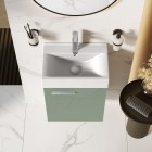 Elita Meble Tiny zestaw łazienkowy 45 cm umywalka z szafką zielony mat RE020450151470