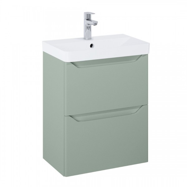 Elita Meble Helo Compact umywalka z szafką 50 cm zielony mat RE020500201470