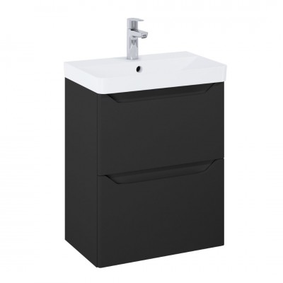 Elita Meble Helo Compact umywalka z szafką 50 cm czarny mat RE020500207160