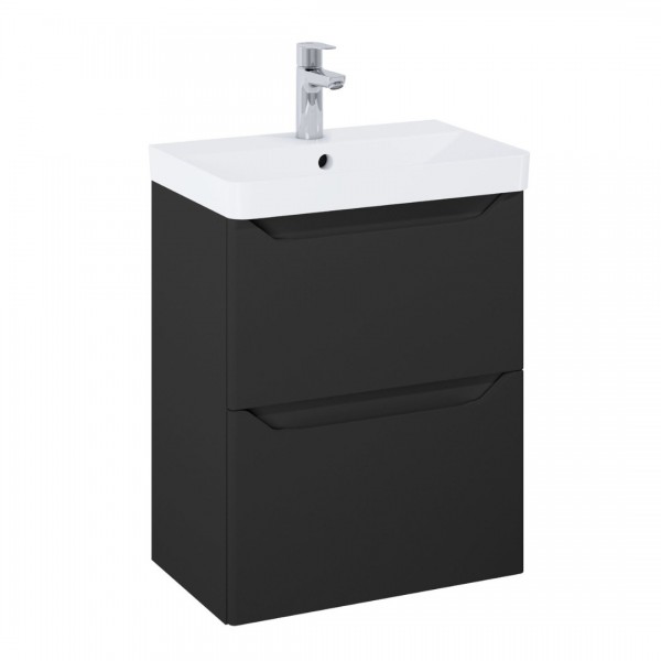 Elita Meble Helo Compact umywalka z szafką 50 cm czarny mat RE020500207160