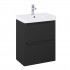 Elita Meble Helo Compact umywalka z szafką 50 cm czarny mat RE020500207160