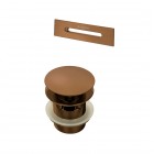 Deante korek klik klak oraz przelew prostokątny do wanny brąz szczotkowany KYY_C10B