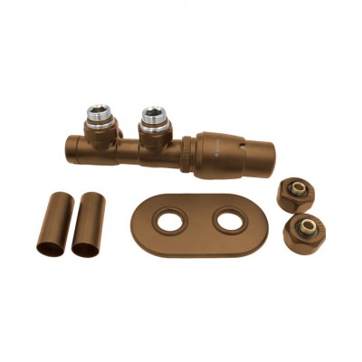 Deante zestaw termostatyczny zintegrowany grzejnikowy prawy brązowy mat AGI_CZP1