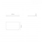 Oltens Hamnes blat naszafkowy 80 cm biały mat 63013000