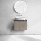 Oltens Hamnes blat naszafkowy 60 cm czarny mat 63012300