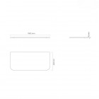 Oltens Hamnes blat naszafkowy 100 cm biały mat 63014000