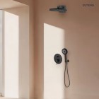 Oltens Molle zestaw prysznicowy podtynkowy deszczownica 26 cm czarny mat 36021300