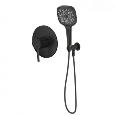 Oltens Molle zestaw prysznicowy podtynkowy czarny mat 36031300