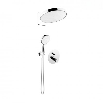 Oltens Hamnes zestaw prysznicowy podtynkowy deszczownica 32 cm chrom 36026100