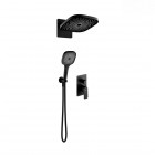 Oltens Hadsel zestaw prysznicowy podtynkowy deszczownica 26 cm czarny mat 36028300