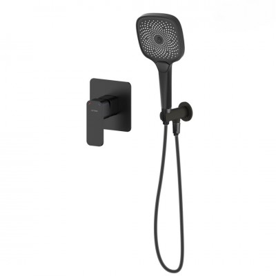 Oltens Hadsel zestaw prysznicowy podtynkowy czarny mat 36037300