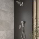 Oltens Vann (S) Krafta deszczownica kwadratowa 26 cm prysznicowa z ramieniem chrom 36040100