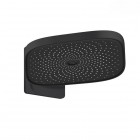 Oltens Vann (S) Krafta deszczownica 26x26 cm kwadratowa prysznicowa z ramieniem czarny mat 36040300