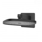 Oltens Vann (S) Krafta deszczownica 26x26 cm kwadratowa prysznicowa z ramieniem czarny mat 36040300