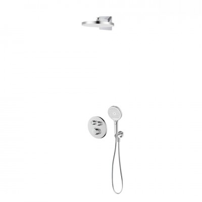 Oltens Onega zestaw prysznicowy termostatyczny podtynkowy deszczownica 32 cm chrom 36070100