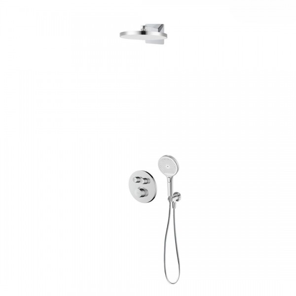 Oltens Onega zestaw prysznicowy termostatyczny podtynkowy deszczownica 32 cm chrom 36070100