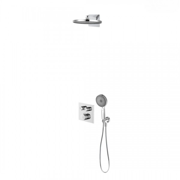 Oltens Onega zestaw prysznicowy termostatyczny podtynkowy deszczownica 26 cm chrom 36059100