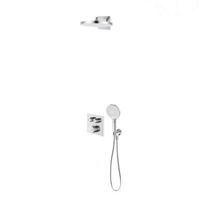 Oltens Onega zestaw prysznicowy termostatyczny podtynkowy deszczownica 32 cm chrom 36061100