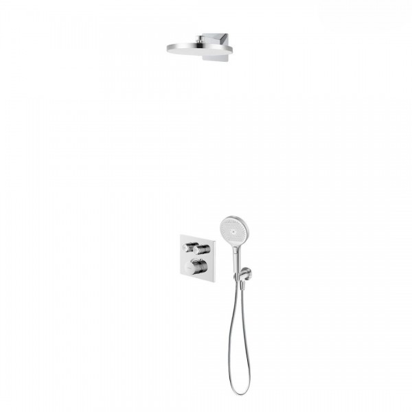 Oltens Onega zestaw prysznicowy termostatyczny podtynkowy deszczownica 32 cm chrom 36061100