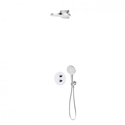 Oltens Katla zestaw prysznicowy podtynkowy termostatyczny deszczownica 32 cm chrom 36064100