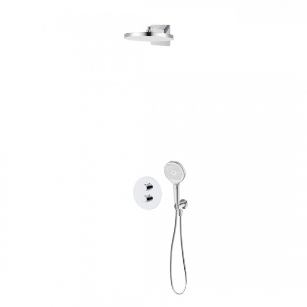 Oltens Katla zestaw prysznicowy podtynkowy termostatyczny deszczownica 32 cm chrom 36064100