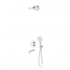 Oltens Katla zestaw wannowo-prysznicowy podtynkowy termostatyczny deszczownica 32 cm chrom 36067100
