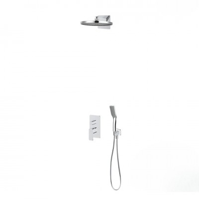 Oltens Hadsel zestaw prysznicowy podtynkowy deszczownica 26 cm chrom 36042100