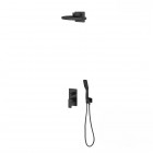 Oltens Hadsel zestaw prysznicowy podtynkowy deszczownica 26 cm czarny mat 36042300
